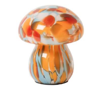 Mushroom Led Lamp - Mint Green and Red - heart deco