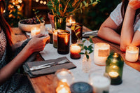 Clear Glass Candle Dome with Wooden Base