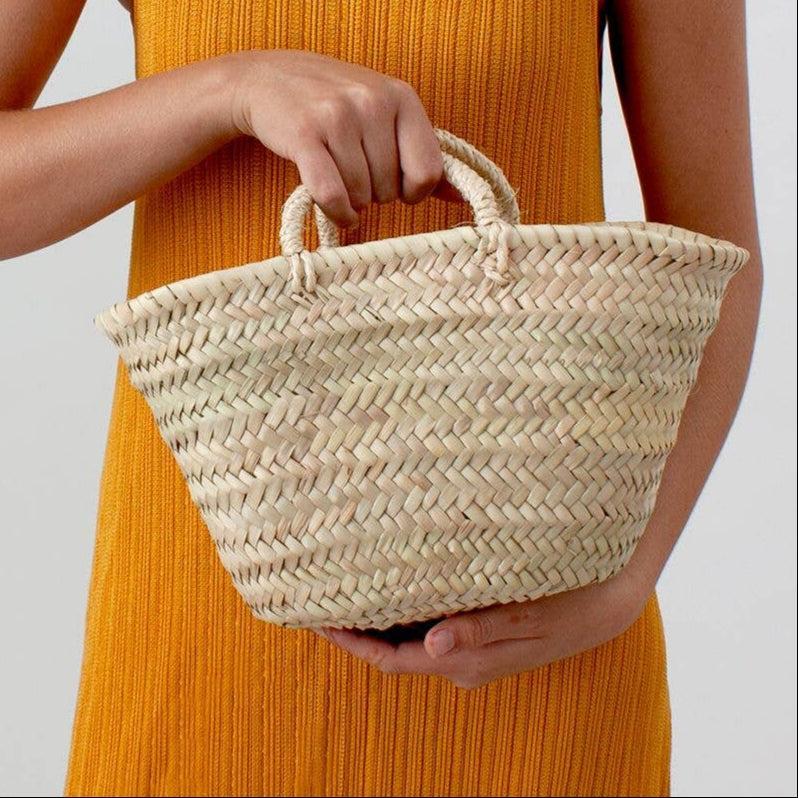 Mini Market Tote Basket Bag
