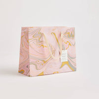 Hand Marbled Gift Bags (Medium) - Pastel - heart deco