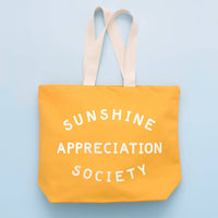 Sunshine Appreciation Society - Yellow Canvas Tote Bag