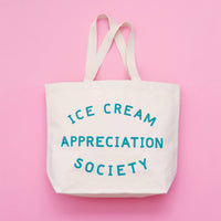 Ice Cream Appreciation Society - Big Canvas Tote Bag