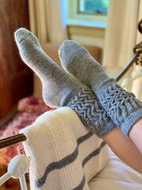 Cosy Alpaca Lounge Socks - heart deco