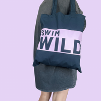 Navy Swim Wild Tote Bag