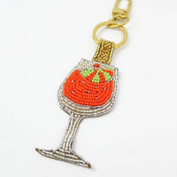 Aperol Beaded  Keyring