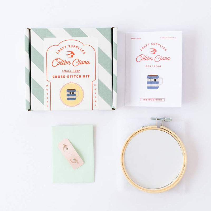 Retro Tea Cross Stitch Kit