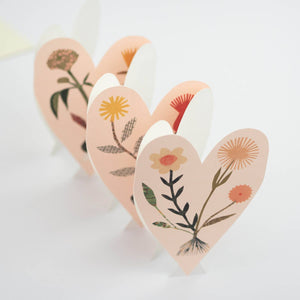 Hearts Concertina Greetings Card by Hadley