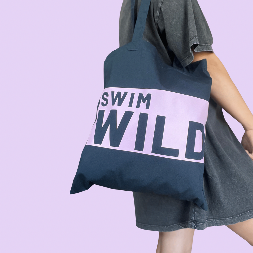 Navy Swim Wild Tote Bag