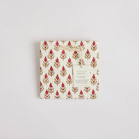 Hand Block Printed Gift Bags (Small) - Festive - heart deco