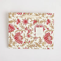 Hand Block Printed Gift Bags (Medium) - Festive - heart deco