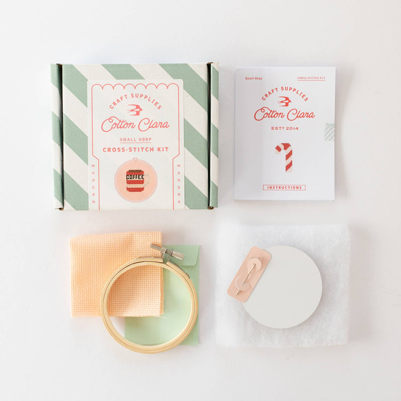 Coffee cup cross stitch kit 