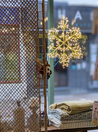 Large Lit Hanging Snowflake Ornament