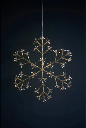 Large Lit Hanging Snowflake Ornament