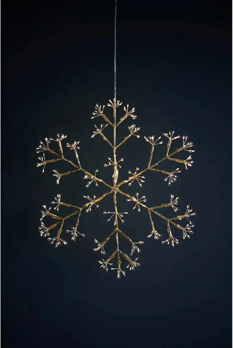 Large Lit Hanging Snowflake Ornament