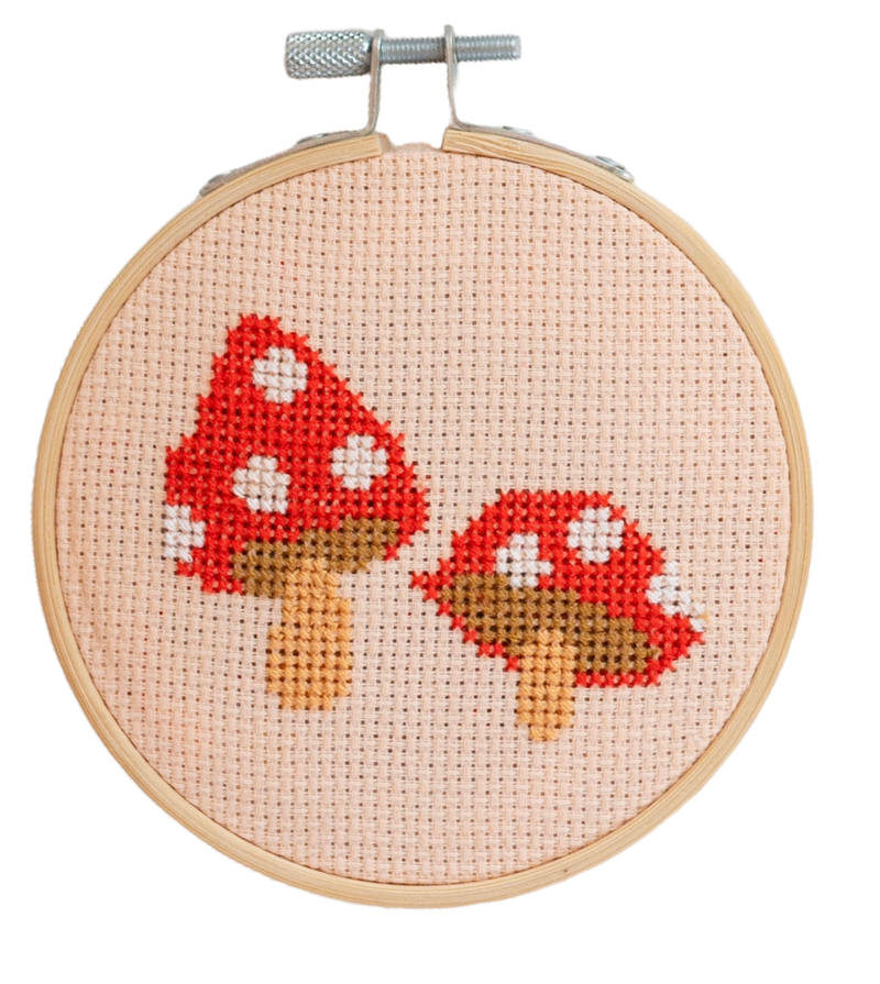 Toadstool cross stitch kit2