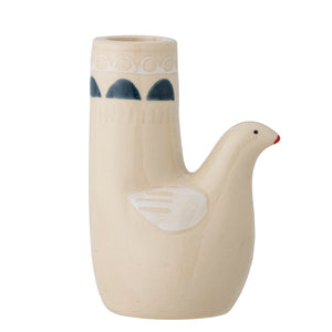 Trudy Birdy Candle Holder - cream - heart deco