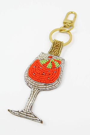 Aperol Beaded  Keyring