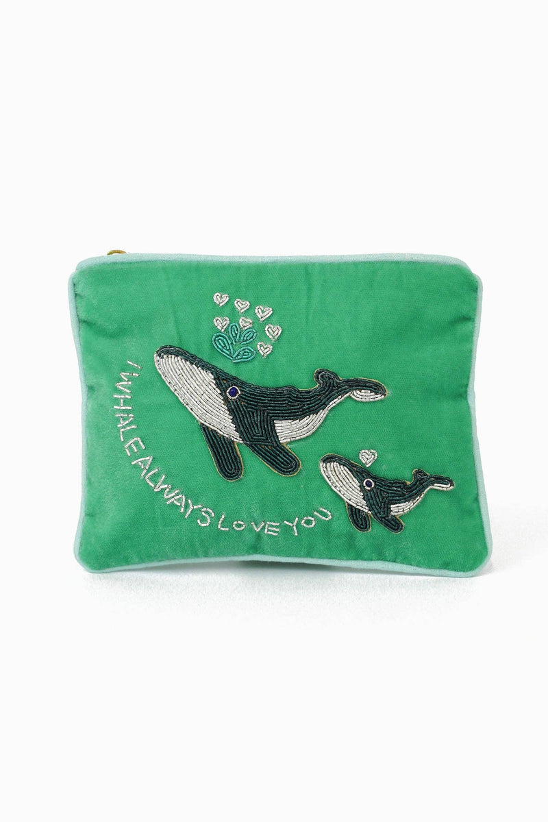 I Whale Always Love You Hand Beaded Purse