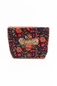 AUTUMN BEE SMALL POUCH - heart deco