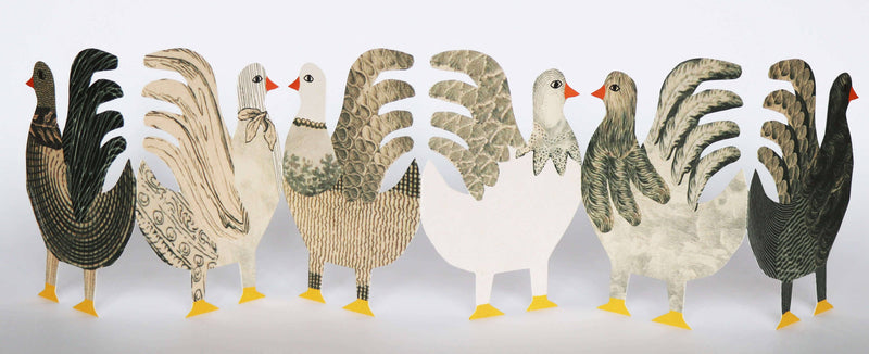 Chickens Concertina Greetings Card by Hadley