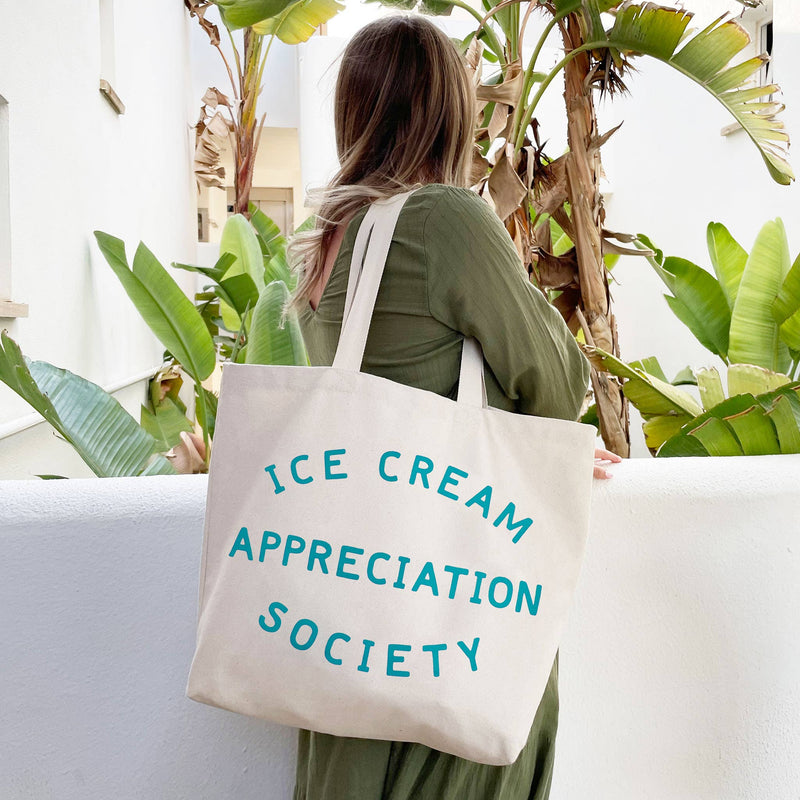 Ice Cream Appreciation Society - Big Canvas Tote Bag