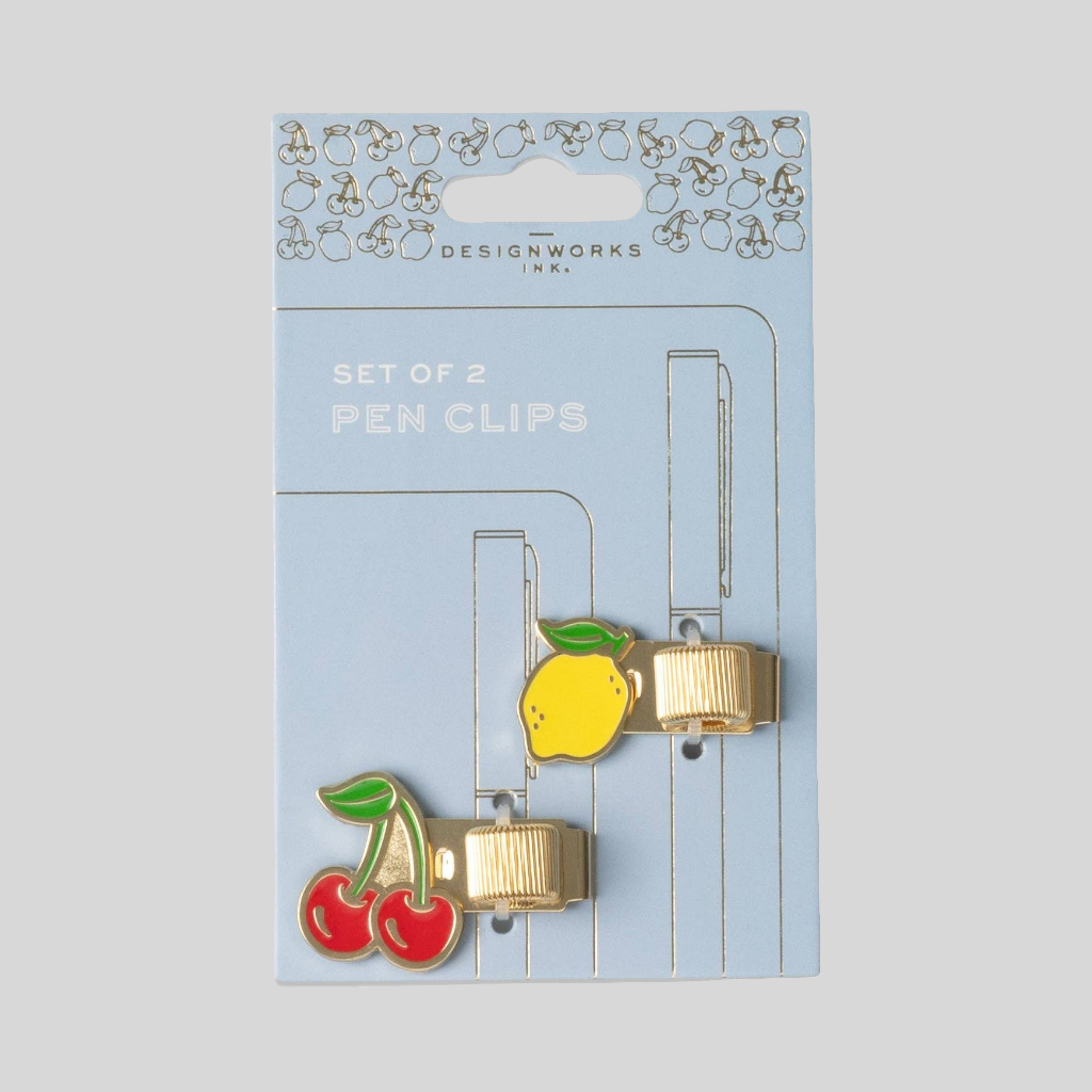 Pen Clips - Lemon + Cherry (set of 2)
