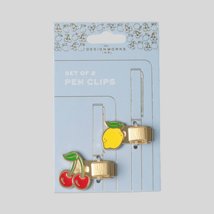Pen Clips - Lemon + Cherry (set of 2)