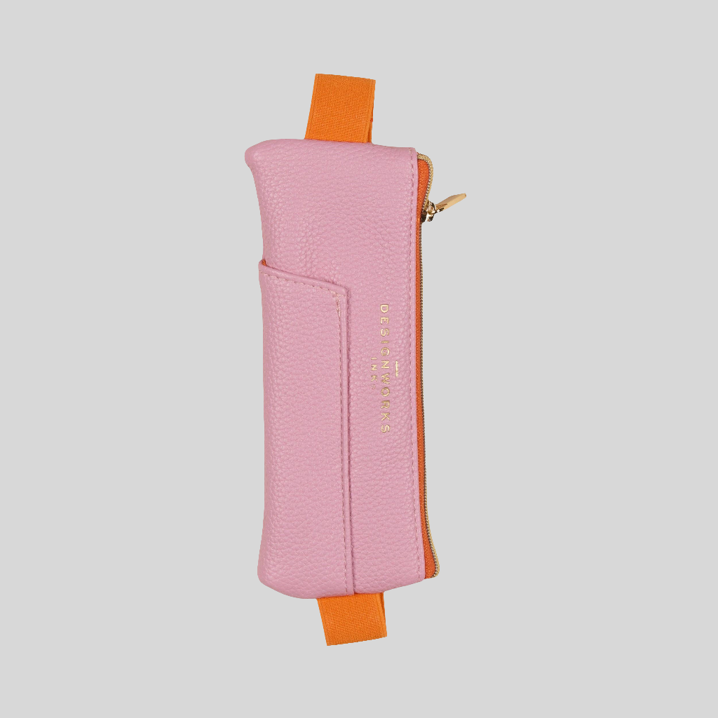 Pen Pouch for Journaling - Pink + Orange