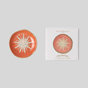 Celestial Ceramic Trinket Dish - Terracotta Sun