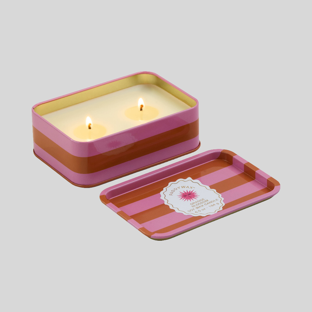 Sun Printed Tin Candle - Orange Blossom
