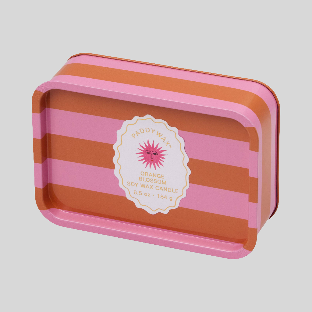 Sun Printed Tin Candle - Orange Blossom