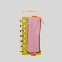 Pen Pouch for Journaling - Pink + Orange
