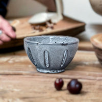 Hand-thrown Stoneware Berry Bowl - heart deco