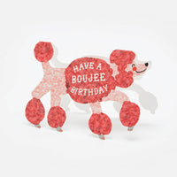 Boujee Birthday Poodle Greetings Card by Hadley