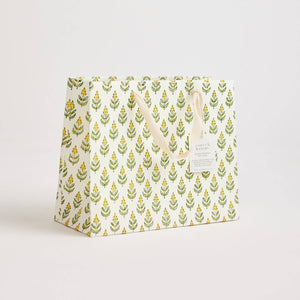 Hand Block Printed Gift Bags (Medium) - Sunshine - heart deco