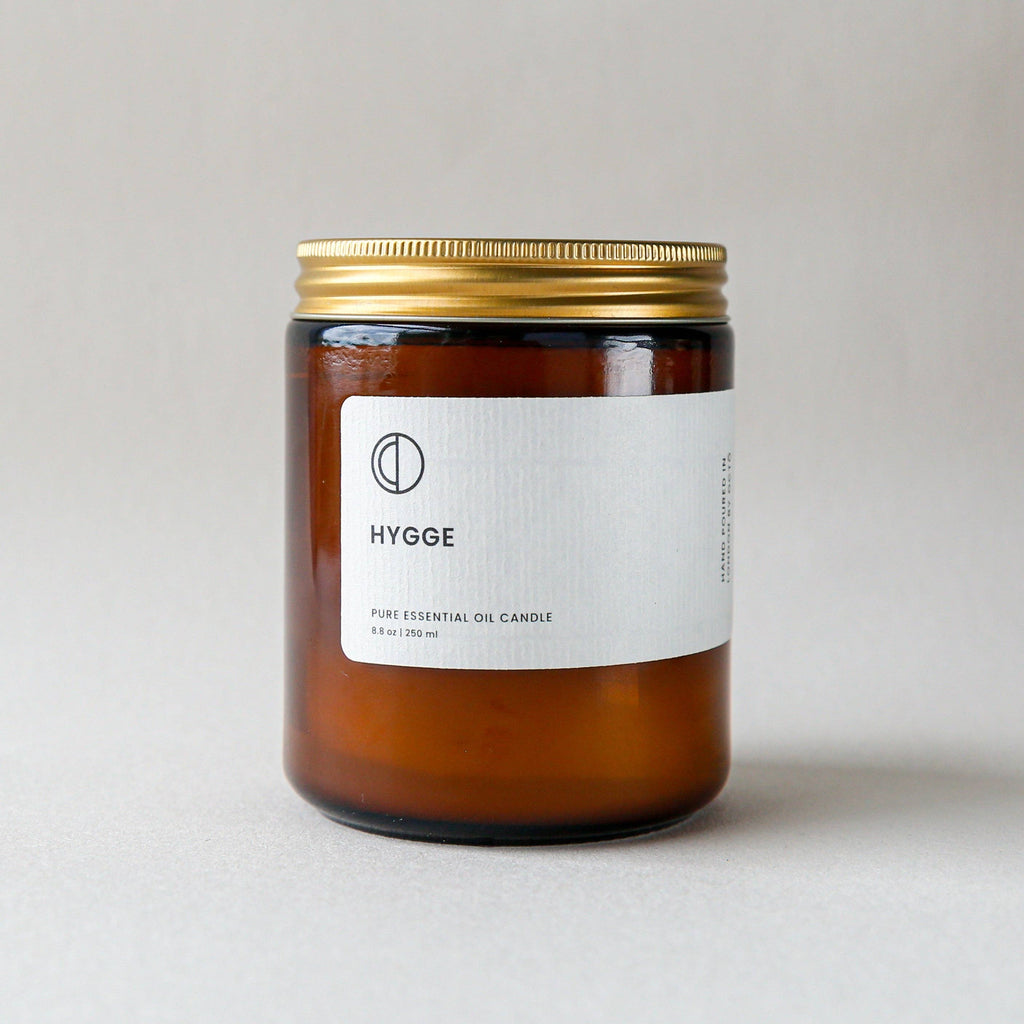 Hygge scented candle - heart deco