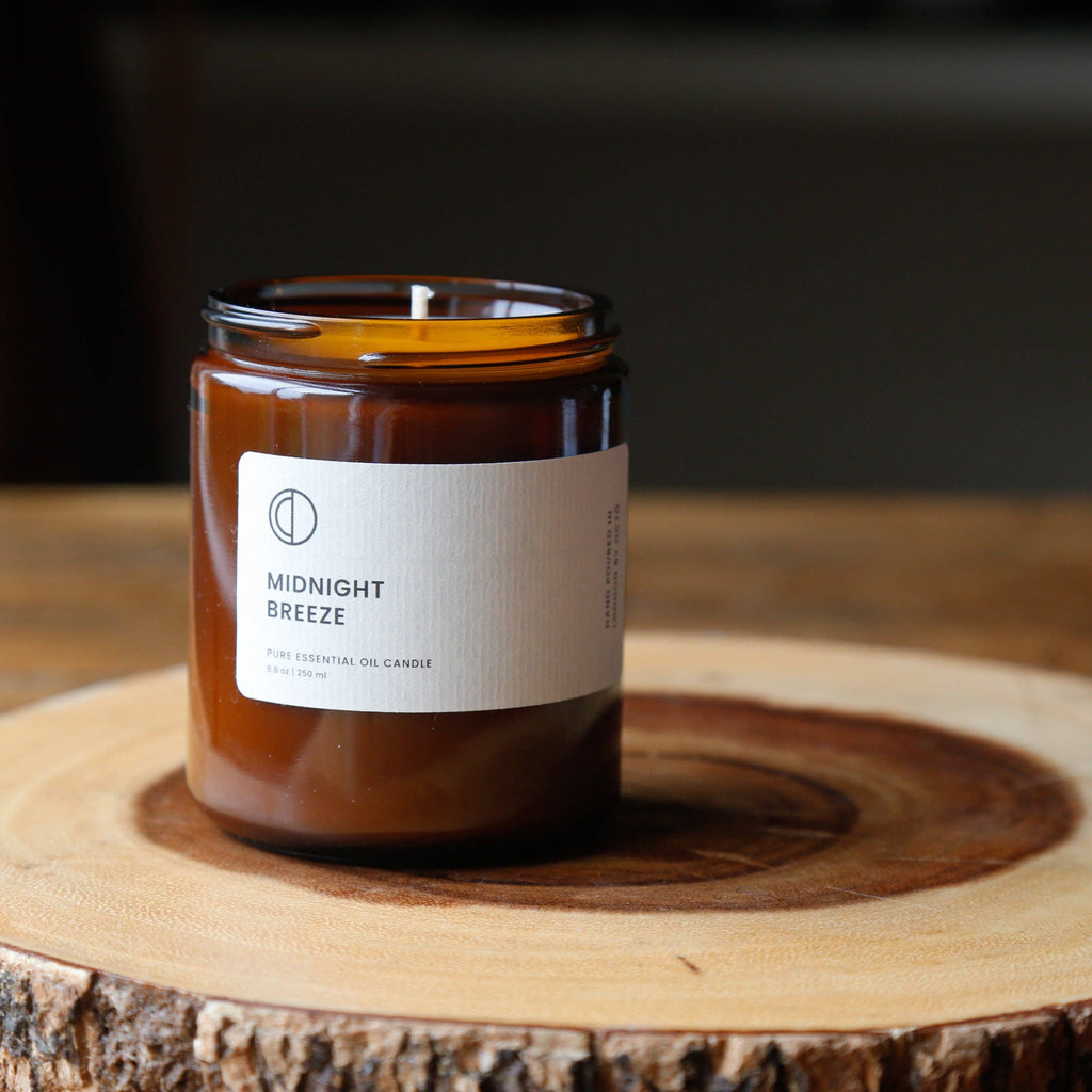 midnight breeze scented candle - heart deco