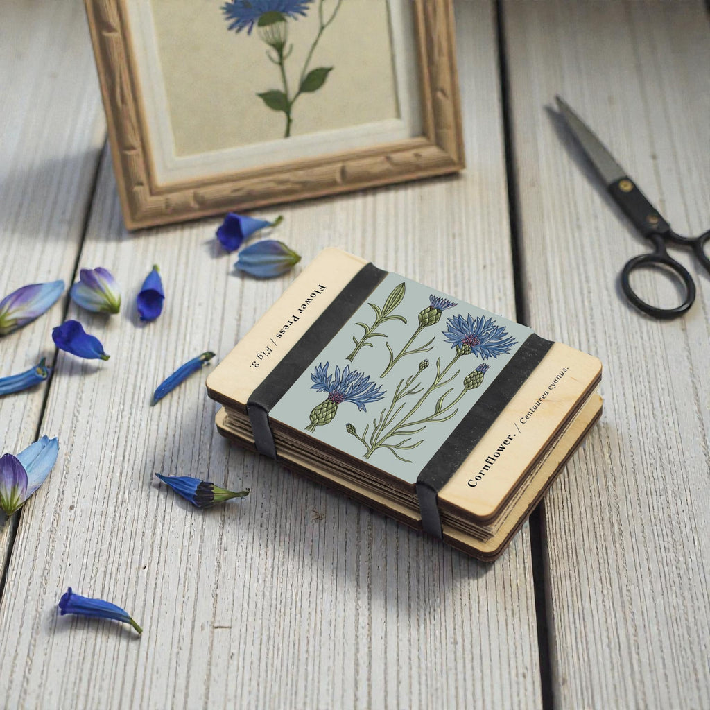 cornflower flower press - heart deco
