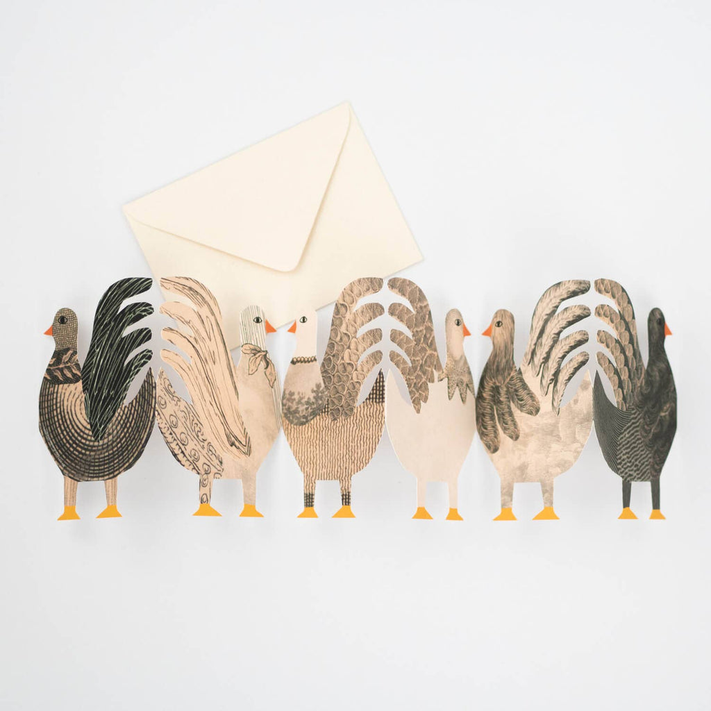 Chickens Concertina Greetings Card by Hadley