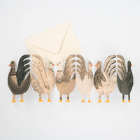 Chickens Concertina Greetings Card by Hadley