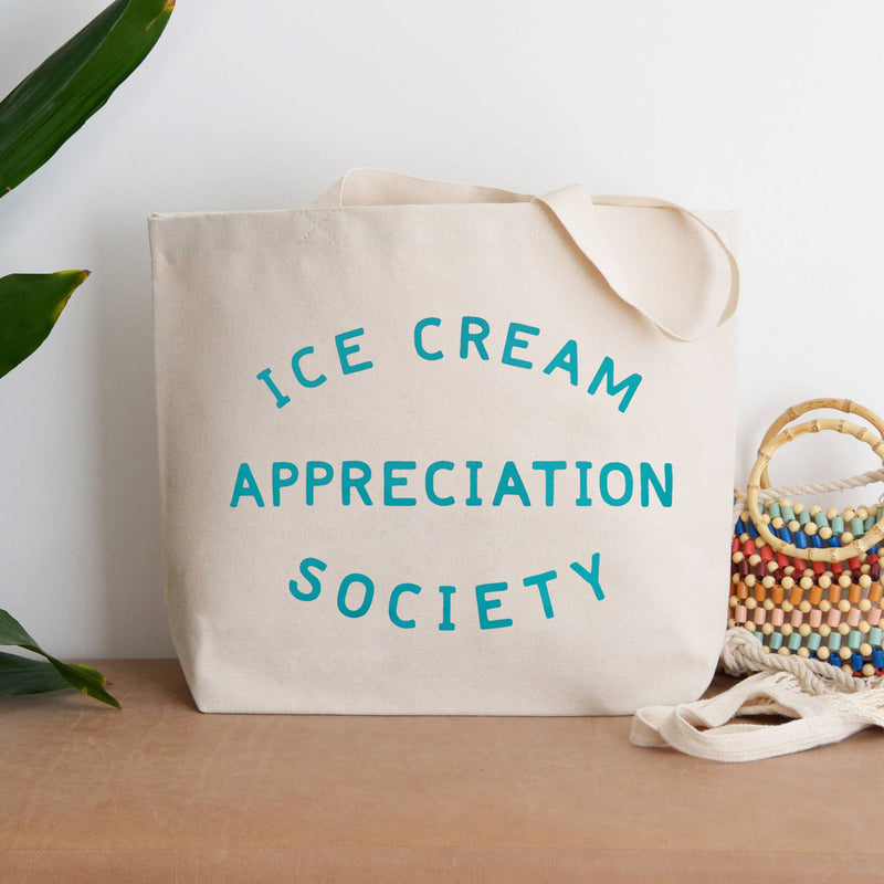 Ice Cream Appreciation Society - Big Canvas Tote Bag