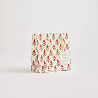 Hand Block Printed Gift Bags (Small) - Festive - heart deco
