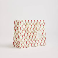 Hand Block Printed Gift Bags (Medium) - Festive - heart deco