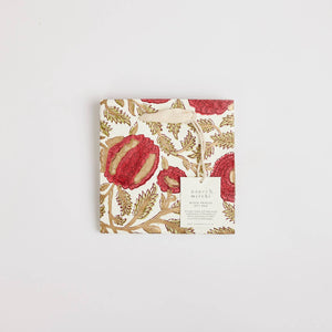 Hand Block Printed Gift Bags (Small) - Festive - heart deco