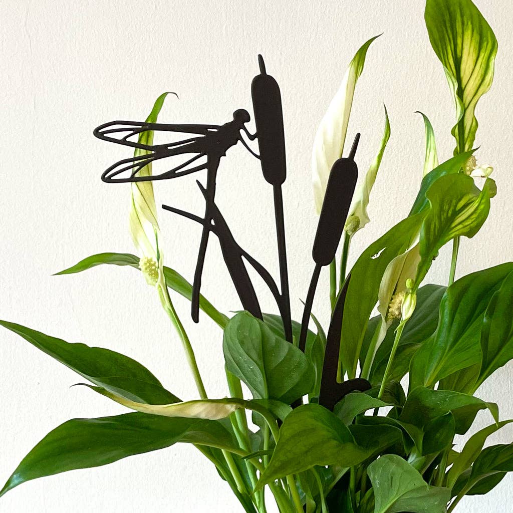 Pot Stems - Dragonfly on rushes