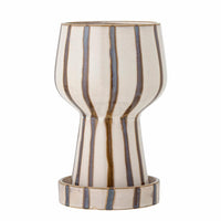 Brown and Cream Striped Planter