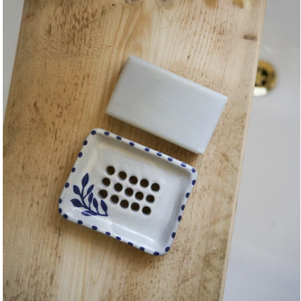 hand painted soap dish - heart deco
