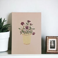 Hellebore A5 Flower Print - heart deco