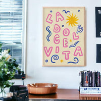 La Dolce Vita Print - heart deco