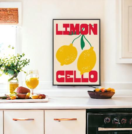 Limoncello Print - heart deco